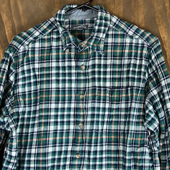 Eddie Bauer Mens Shirt Green Plaid Outdoor Soft Button Down 100% Cotton M - Picture 2 of 12